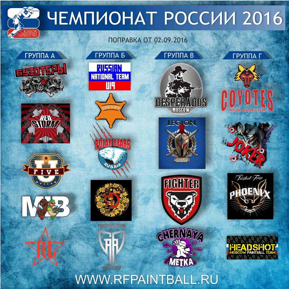 Группы Чемпионата России 2016